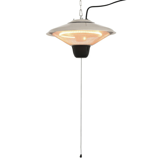 Outdoor Heater Ceiling Hanging Light 1500W Pull Switch Electric Aluminium