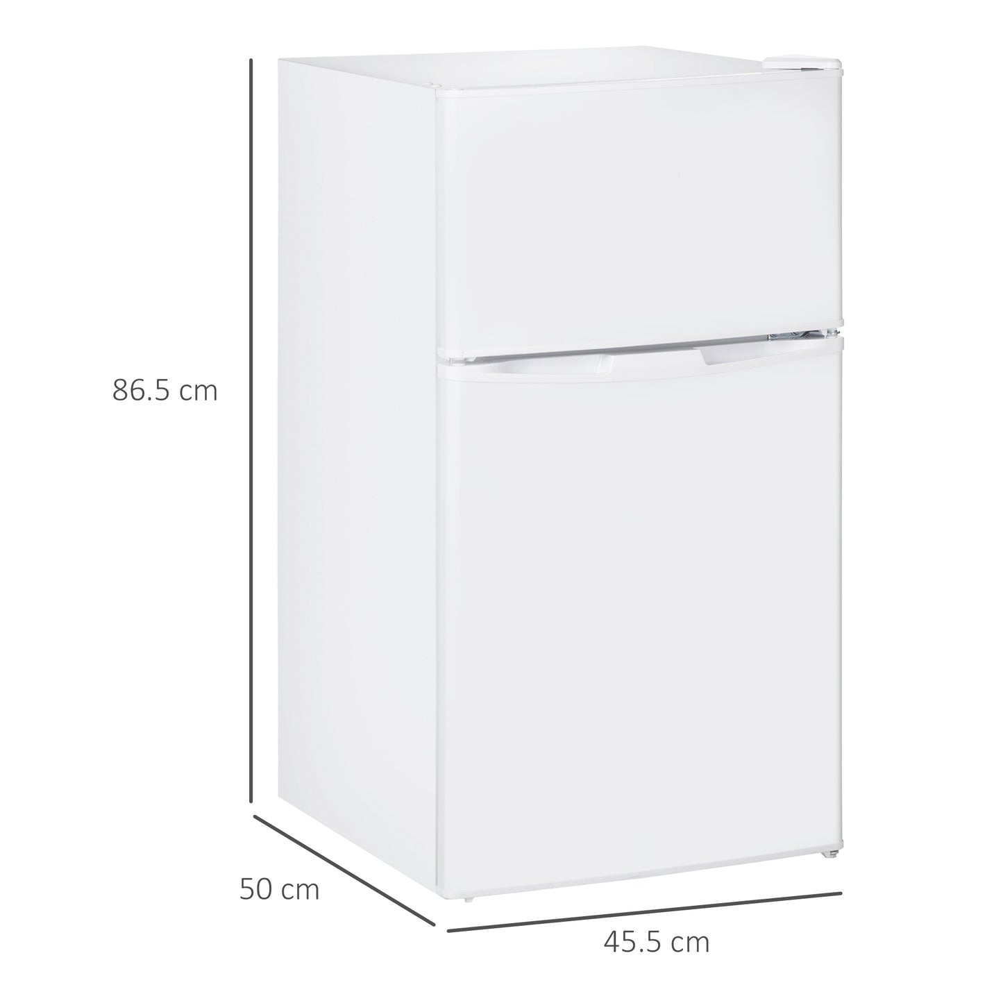 88L Small Fridge Freezer with 5-Setting Thermostat, Inner Light