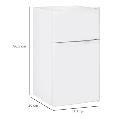 88L Small Fridge Freezer with 5-Setting Thermostat, Inner Light