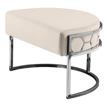 Alveare Footstool Silver - Chalk