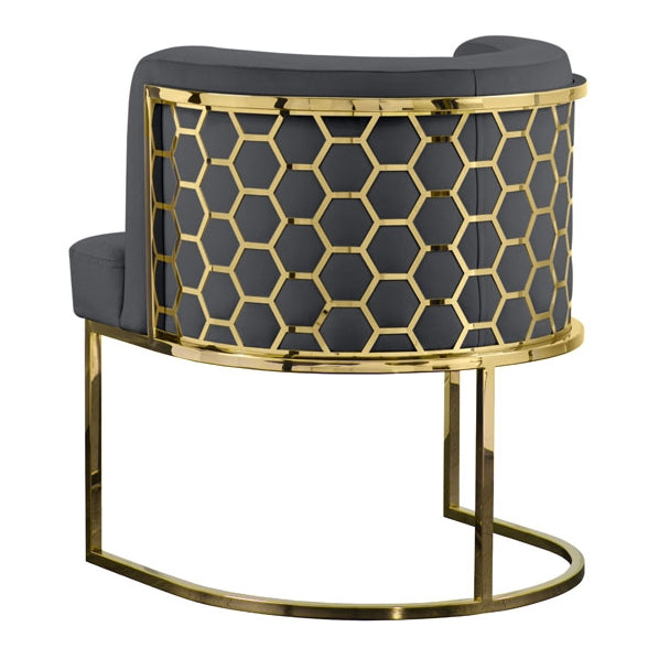 Alveare Dining Chair Brass - Smoke
