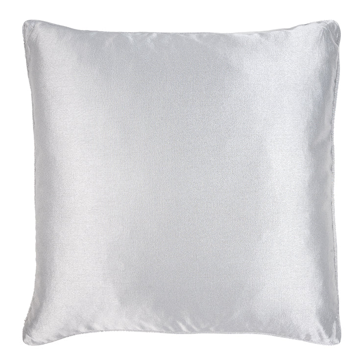 Silver Crepe Square Cushion