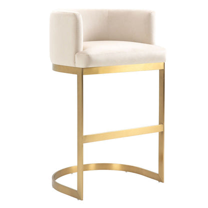 Lasco Bar Stool – Chalk - Brushed Brass Base
