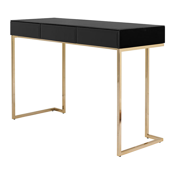 Lorenzo Black Glass Console Table