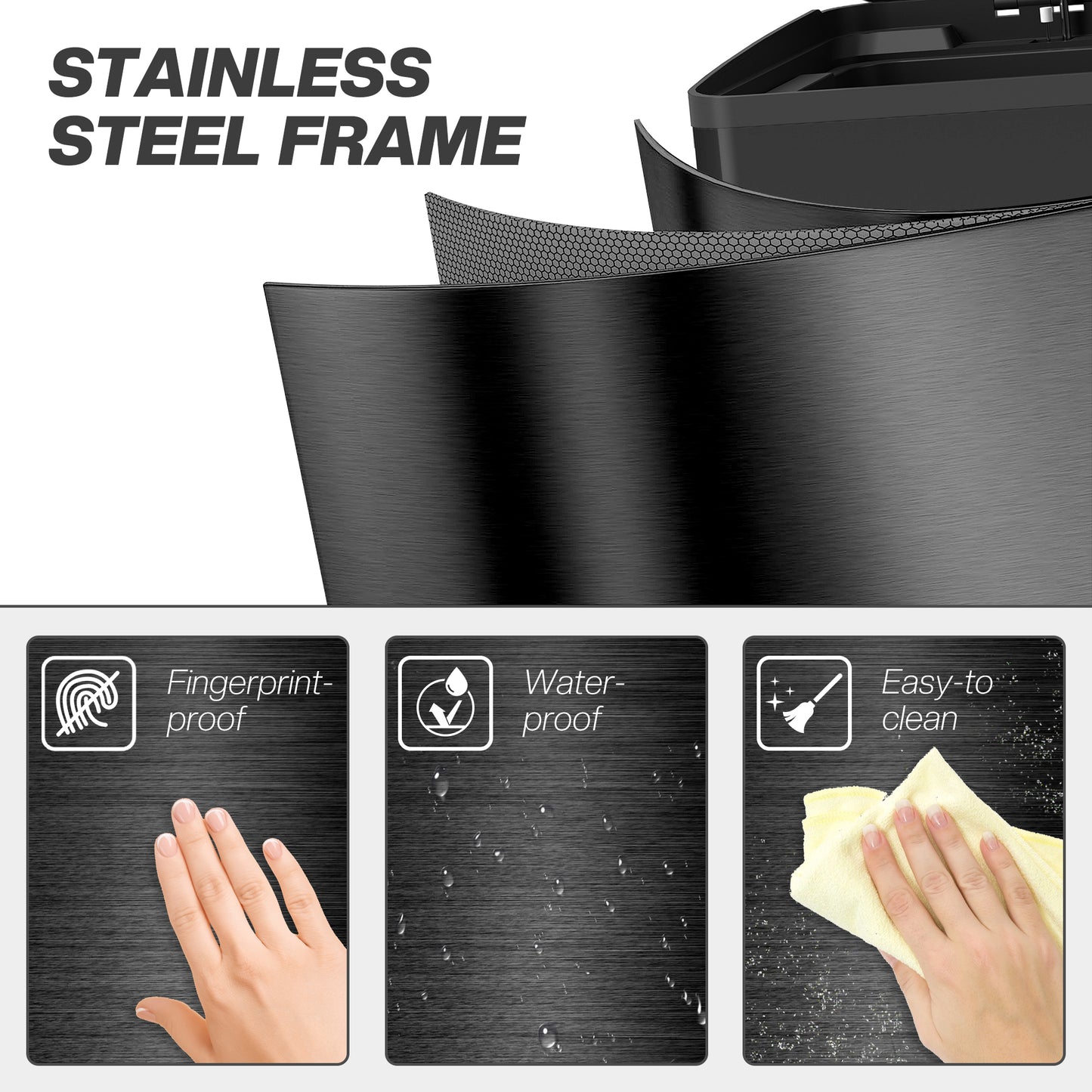 2 x 20L Dual Kitchen Bin Pedal Bin for Recycling and Waste, Black
