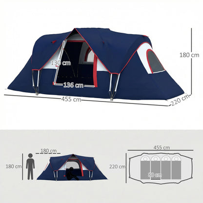 5-6 Man Camping Tent, Water Resistant Hiking Shelter