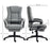 PU Leather Office Chair, Swivel Computer Chair with Footrest, Wheels, Adjustable Height, Grey