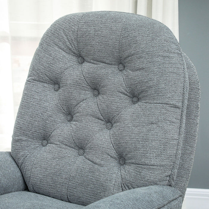 Accent Chair with Water-Repellent Chenille Fabric