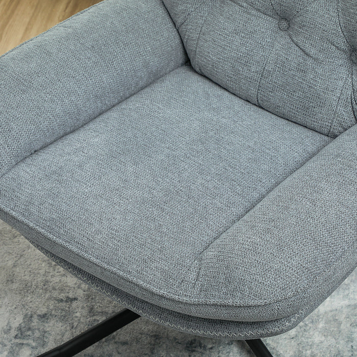 Accent Chair with Water-Repellent Chenille Fabric