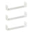 Set of 3 Wooden U-Shaped Floating Shelves Set Wall Mounted Hanging Bookshelf CD DVD Storage Display for Bedroom Living Room Kitchen, White