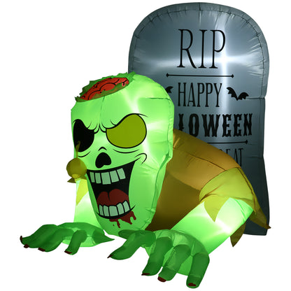 5FT Halloween Inflatable Ghost, Blow Up Garden Decorations LED Decor