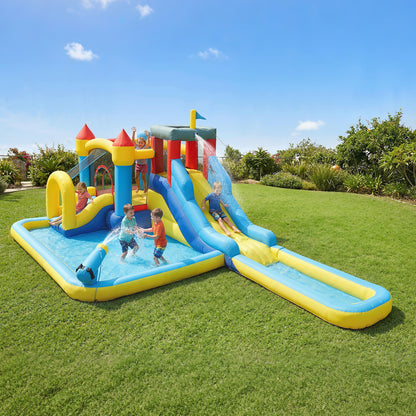 Inflatable Bouncy Castle, Water Bounce House 6 in 1 with Blower
