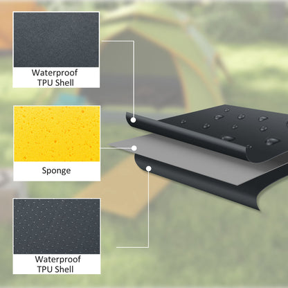 Self-Inflating Single Sleeping Pad Air Bed with Carry Bag, Grey