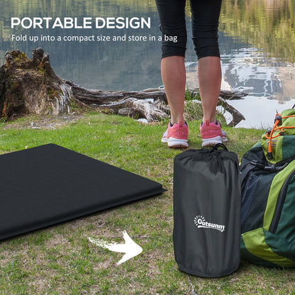 Self-Inflating Single Sleeping Pad Air Bed with Carry Bag, Grey