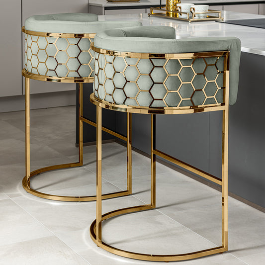 Alveare Counter Stool Brass - Jade