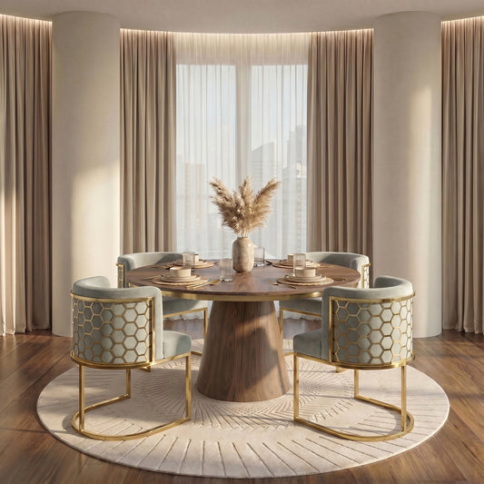 Alveare Dining Chair Brass - Jade