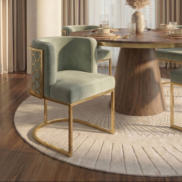 Alveare Dining Chair Brass - Jade