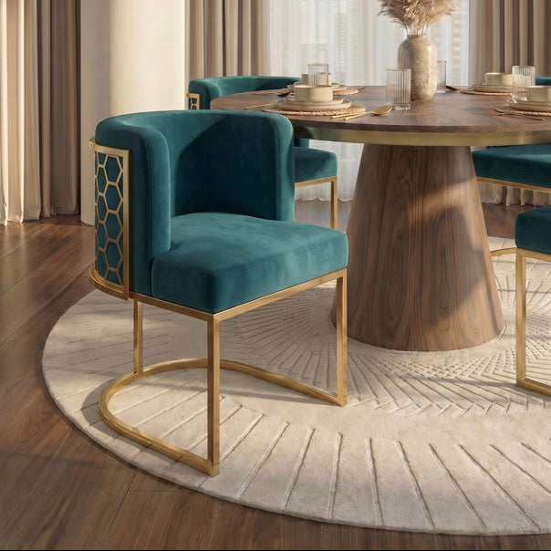 Alveare Dining chair Brass - Peacock
