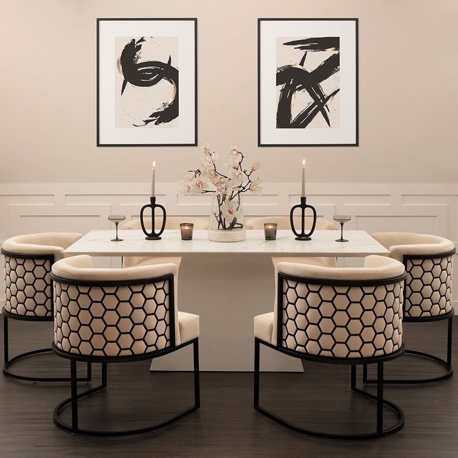 Alveare Dining Chair Black – Chalk