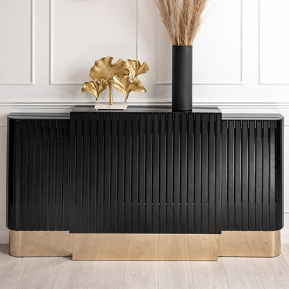 Anastasia Adjustable Black Glass Radiator Cover