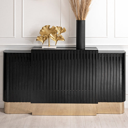 Anastasia Adjustable Black Glass Radiator Cover