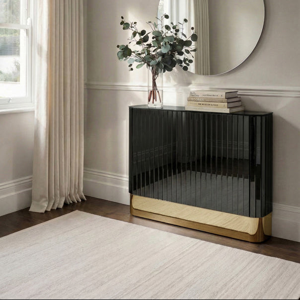 Anastasia Black Glass Radiator Cover