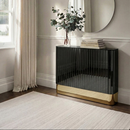 Anastasia Black Glass Radiator Cover