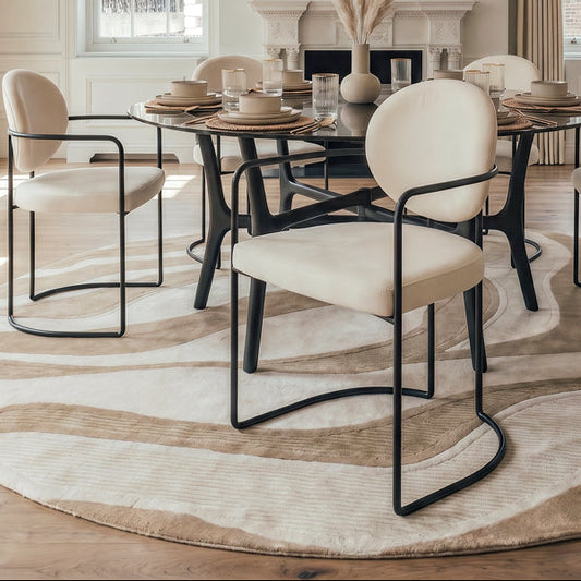 Angelica Dining Chair – Chalk – Black