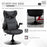 Video Game Chair with Lumbar Support, Racing Style Home Office Chair, Computer Chair with Swivel Base, Flip-up Armrest and Headrest, Black