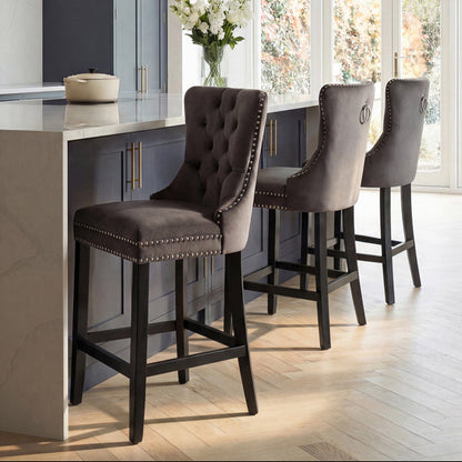 Antoinette Bar Stool Smoke Grey