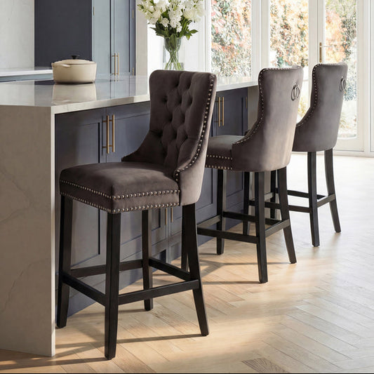 Antoinette Bar Stool Smoke Grey