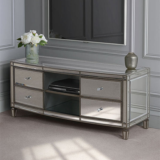 Antoinette Mirrored Media Unit