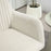 Modern Accent Chair Velvet-Touch Upholstered Armchair Cream White