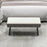 End of Bed Bench with Thick Padding for Entryway, Cream White