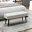 End of Bed Bench with Thick Padding for Entryway, Cream White