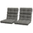 2-Piece Seat Cushion Replacement with Backrest, Garden Patio Chair Cushions Set with Ties, Charcoal Grey