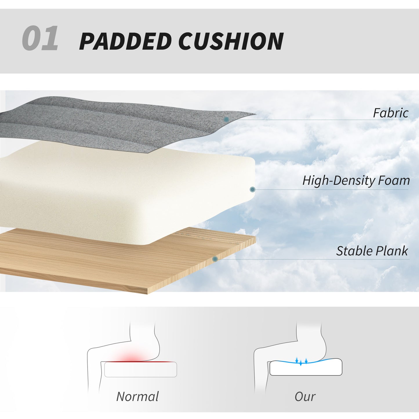 Linen Criss Cross Legged Office Chair with Tilt Function, Grey