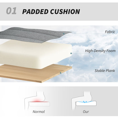 Linen Criss Cross Legged Office Chair with Tilt Function, Grey