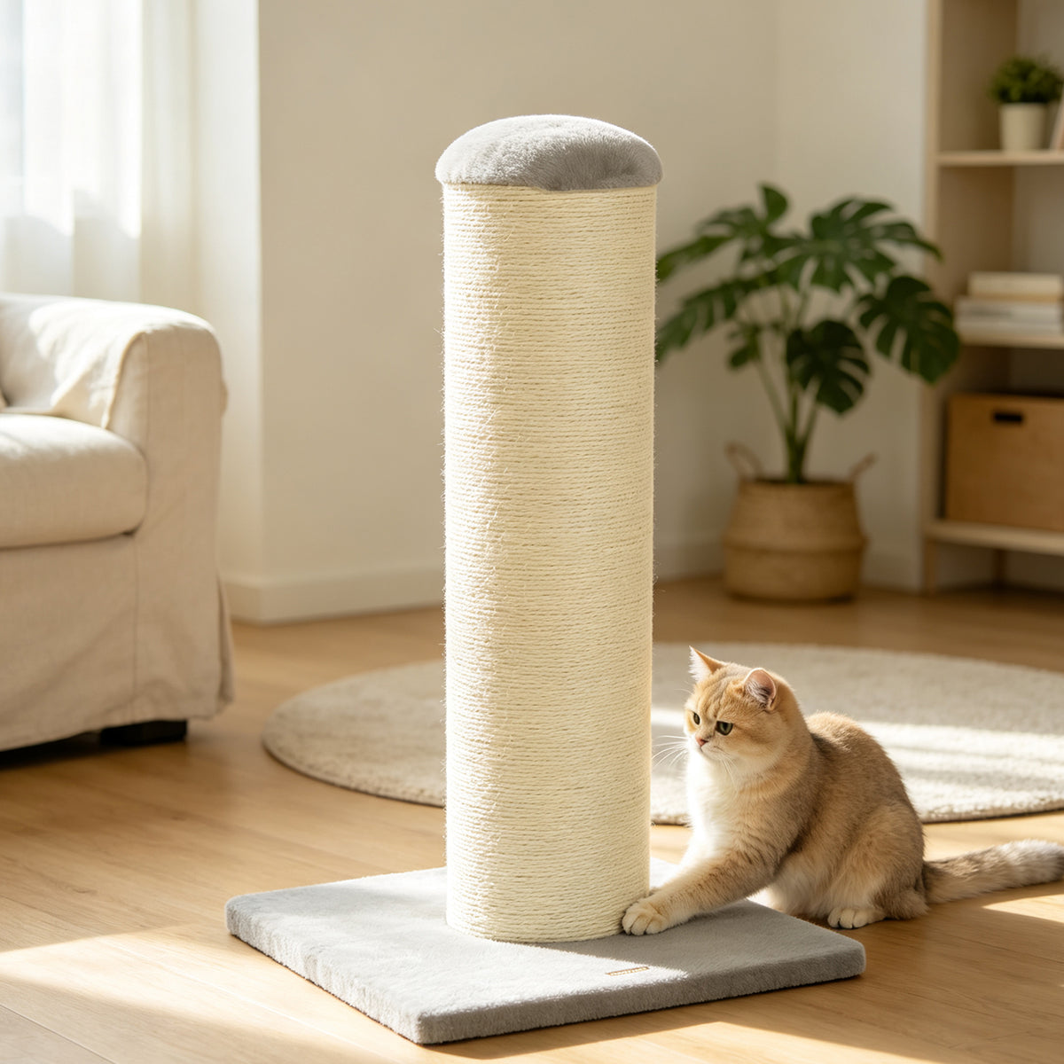 Cat Scratching Post, 76cm Tall Scratch Post for Indoor Cats