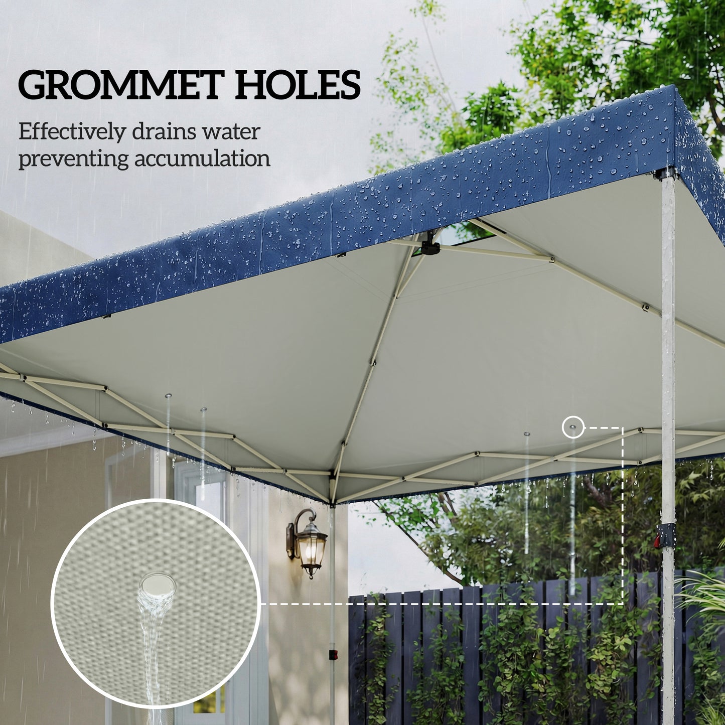 Gazebo Roof Replacement UV50+ Waterproof 3x3(m) Blue