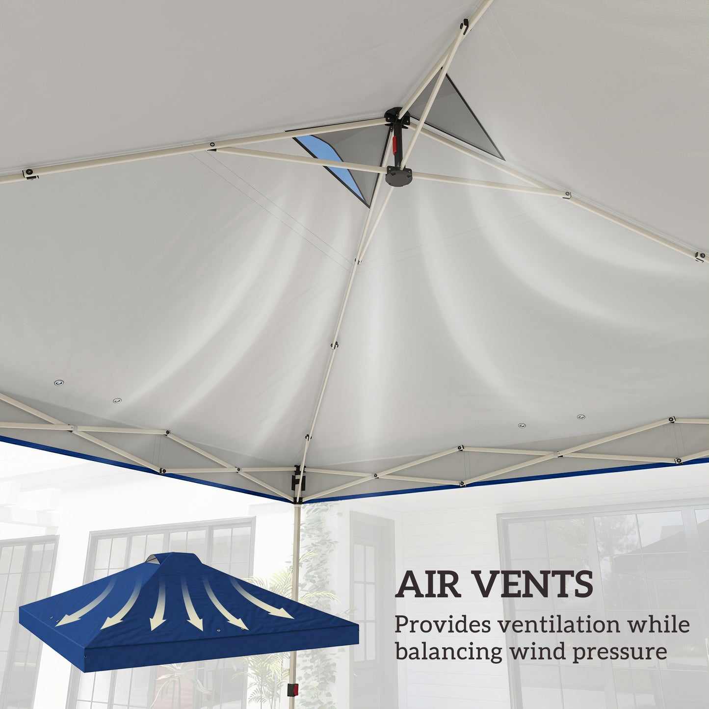 Gazebo Roof Replacement UV50+ Waterproof 3x3(m) Blue