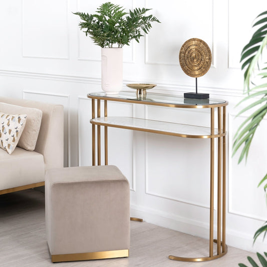 Aria Console Table Brass