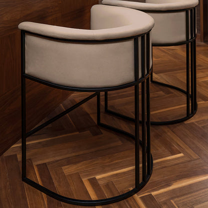 Aria Counter Stool – Taupe – Black Frame