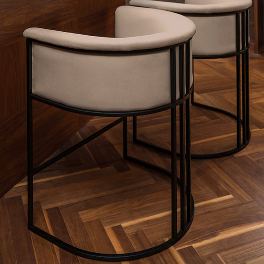 Aria Counter Stool – Taupe – Black Frame