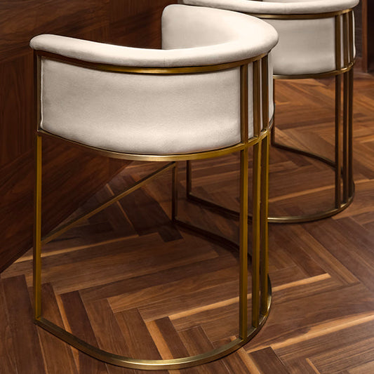 Aria Counter Stool – Chalk – Brass