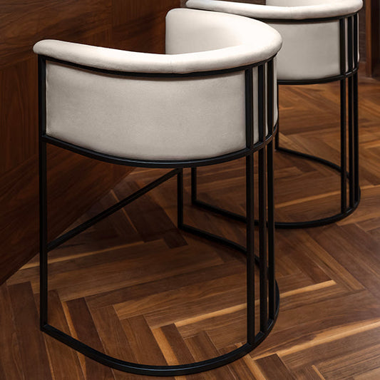 Aria Counter Stool – Chalk – Black Frame