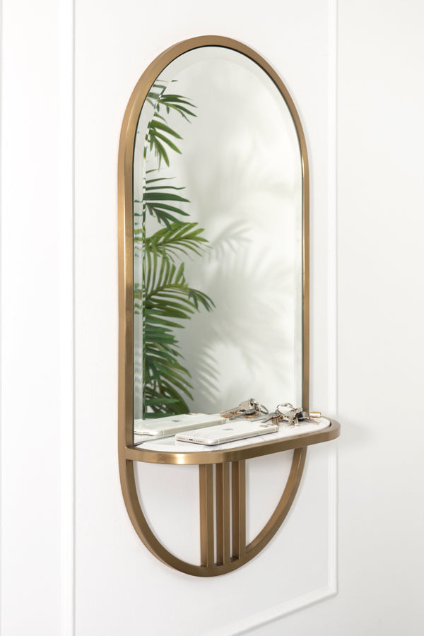 Aria Mirrored Wall Shelf