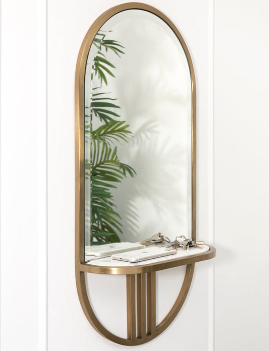 Aria Mirrored Wall Shelf