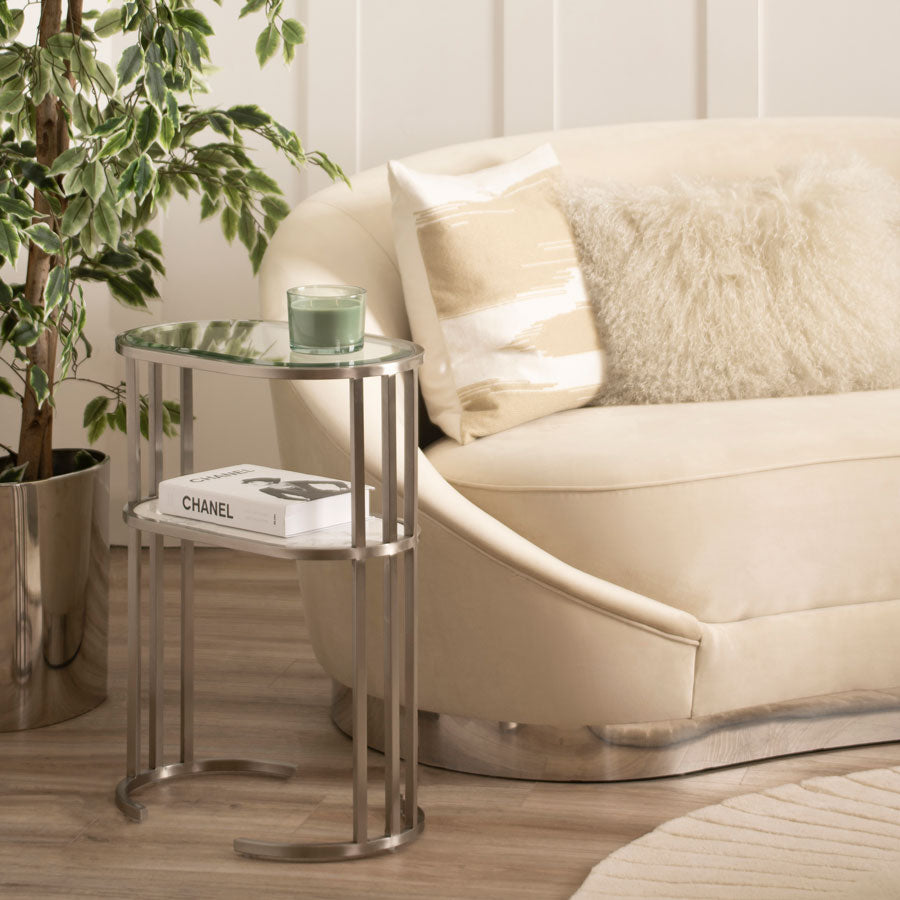 Aria Side Table Silver