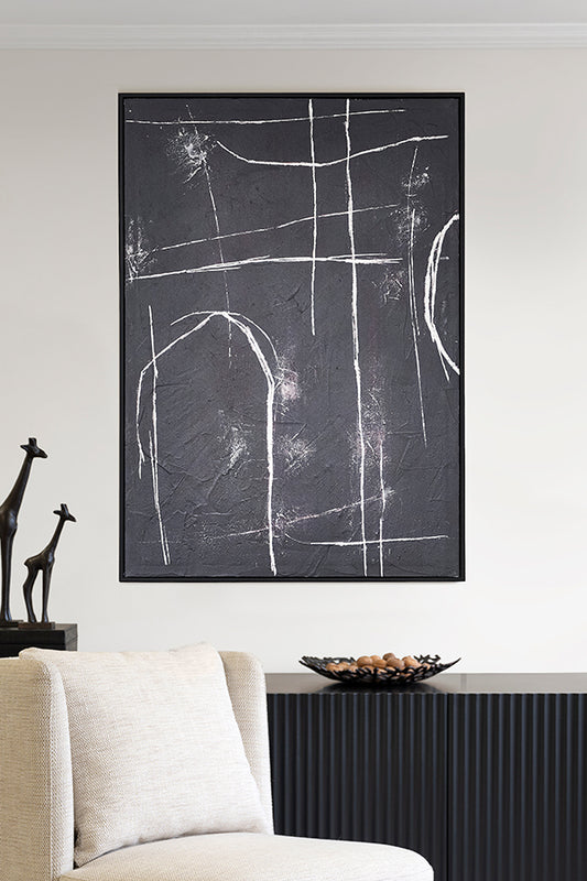 Structures One - Hand-Painted Wall Art